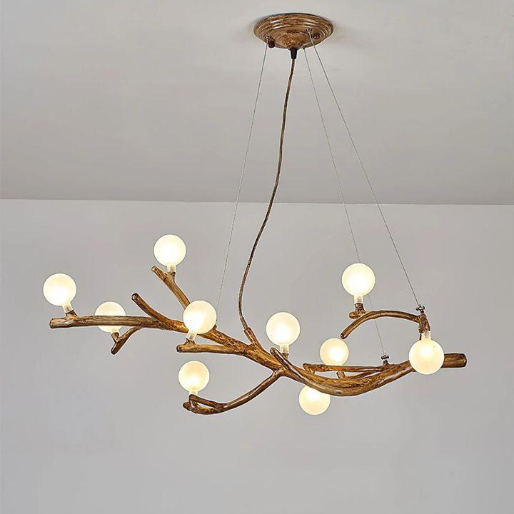 Boho Tree Branch Modern Chandelier - 10 heads Size: Dia 31.4″(80cm) x H 12.5″(32cm)Joyfuzzy