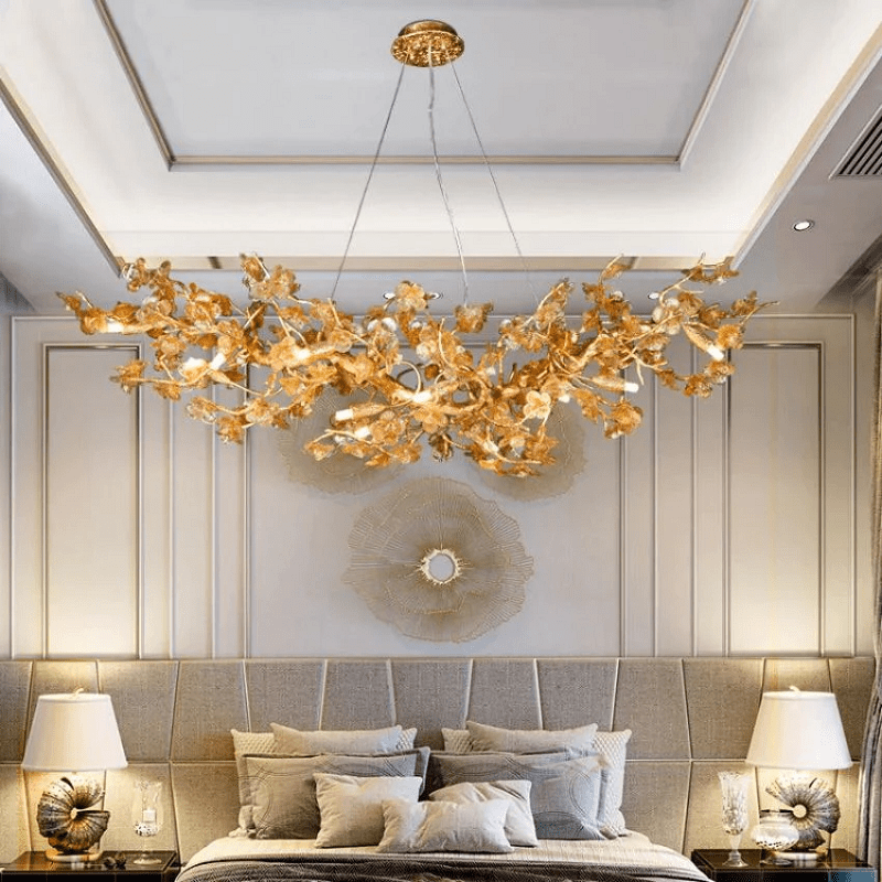 Branch Modern Leaf Linear Chandelier - 39.4" LJoyfuzzy