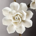 Brass and Ceramic Flower Art Chandelier Post Modern Light Luxury Style for Living and Dining Areas - Joyfuzzy