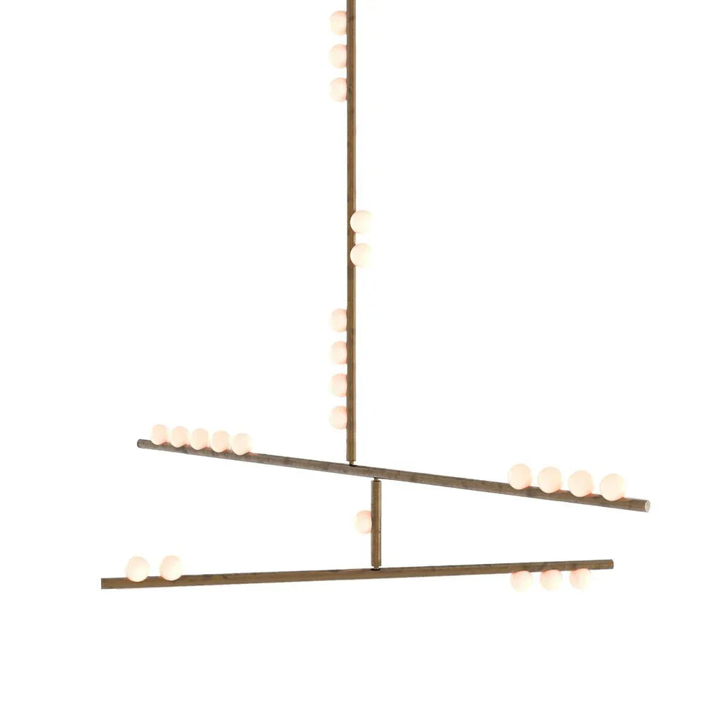 Brass Drop System Chandelier - 76 heads L 220cm x W 180cm x H 400cm / L 86.6" x W 70.9" x H 157.5"BlackJoyfuzzy