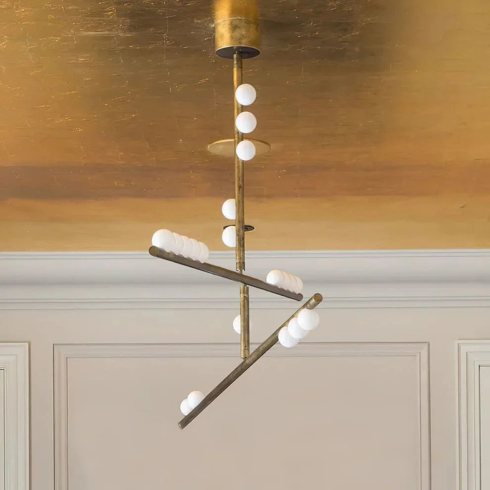 Brass Drop System Chandelier - 76 heads L 220cm x W 180cm x H 400cm / L 86.6" x W 70.9" x H 157.5"BlackJoyfuzzy