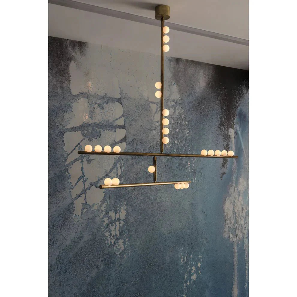 Brass Drop System Chandelier - 76 heads L 220cm x W 180cm x H 400cm / L 86.6" x W 70.9" x H 157.5"BlackJoyfuzzy
