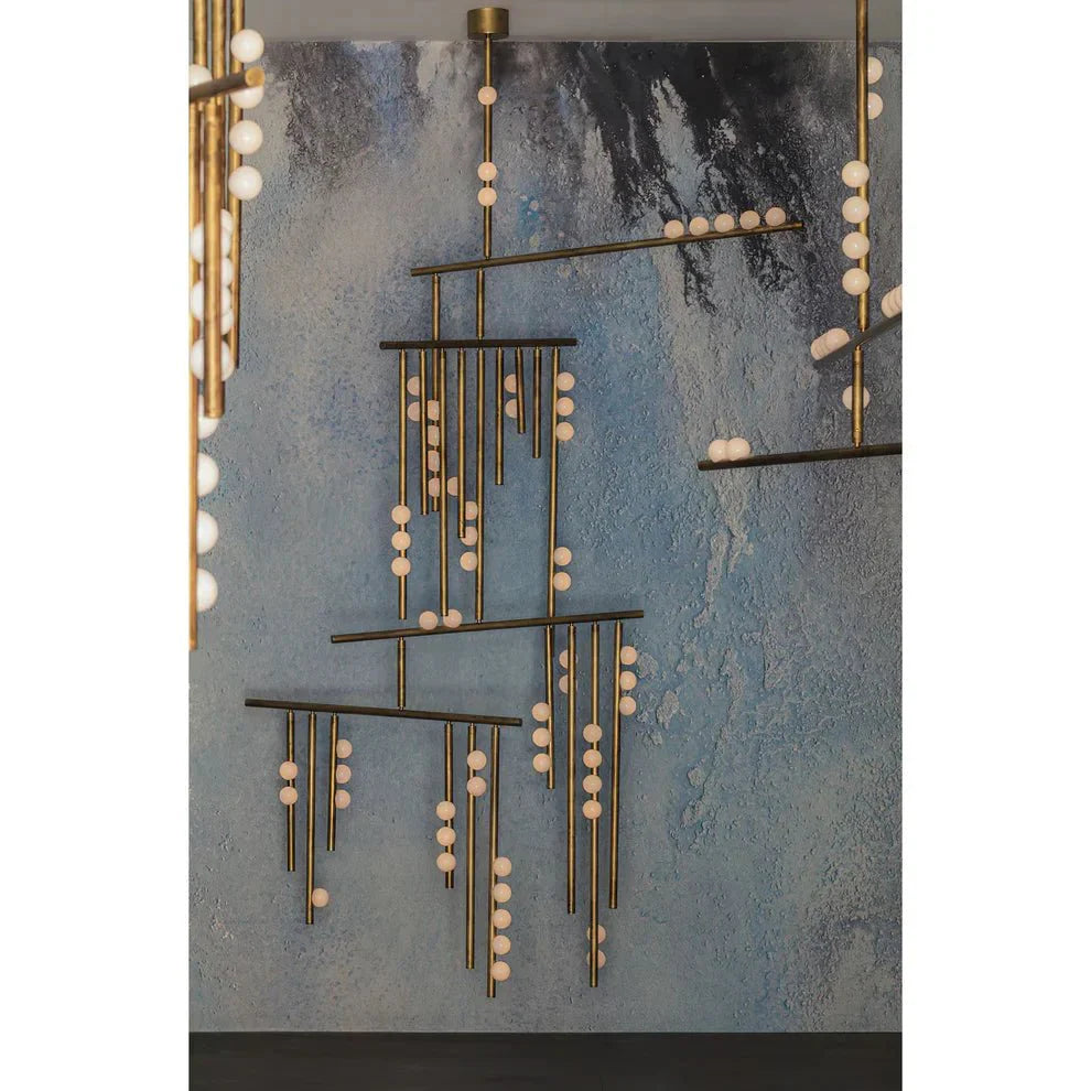 Brass Drop System Chandelier - 76 heads L 220cm x W 180cm x H 400cm / L 86.6" x W 70.9" x H 157.5"BlackJoyfuzzy