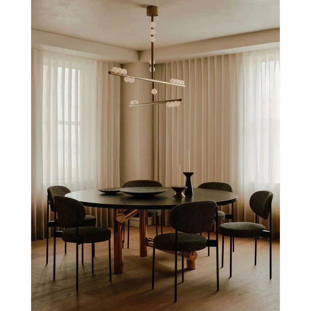 Brass Drop System Chandelier - 76 heads L 220cm x W 180cm x H 400cm / L 86.6" x W 70.9" x H 157.5"BlackJoyfuzzy