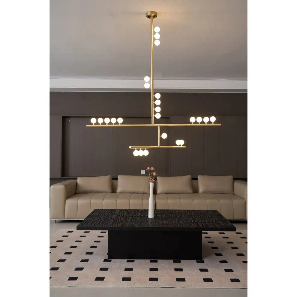 Brass Drop System Chandelier - 76 heads L 220cm x W 180cm x H 400cm / L 86.6" x W 70.9" x H 157.5"BlackJoyfuzzy