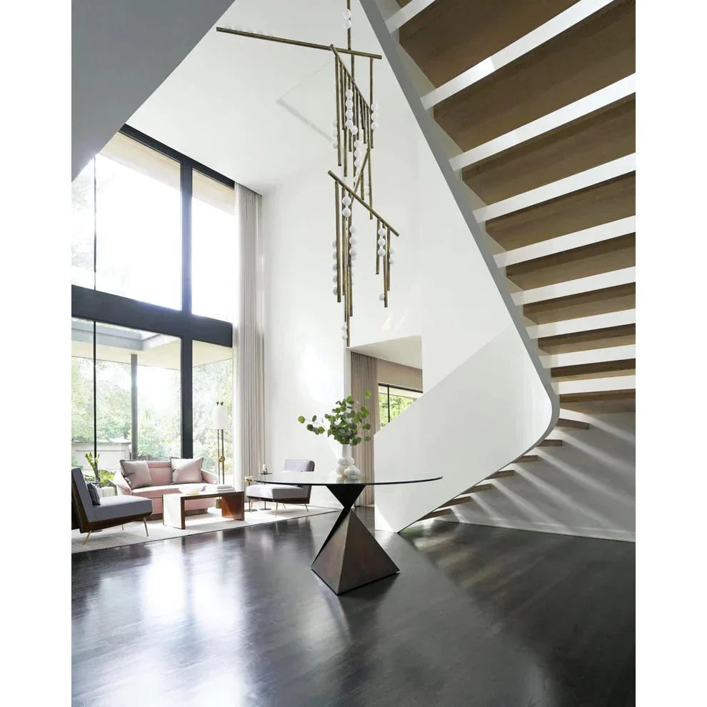 Brass Drop System Chandelier - 76 heads L 220cm x W 180cm x H 400cm / L 86.6" x W 70.9" x H 157.5"BlackJoyfuzzy