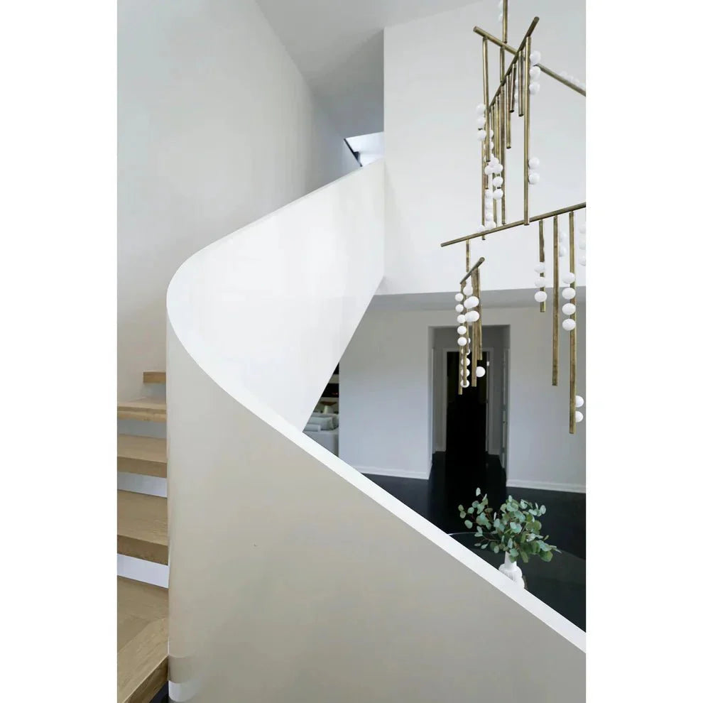 Brass Drop System Chandelier - 76 heads L 220cm x W 180cm x H 400cm / L 86.6" x W 70.9" x H 157.5"BlackJoyfuzzy