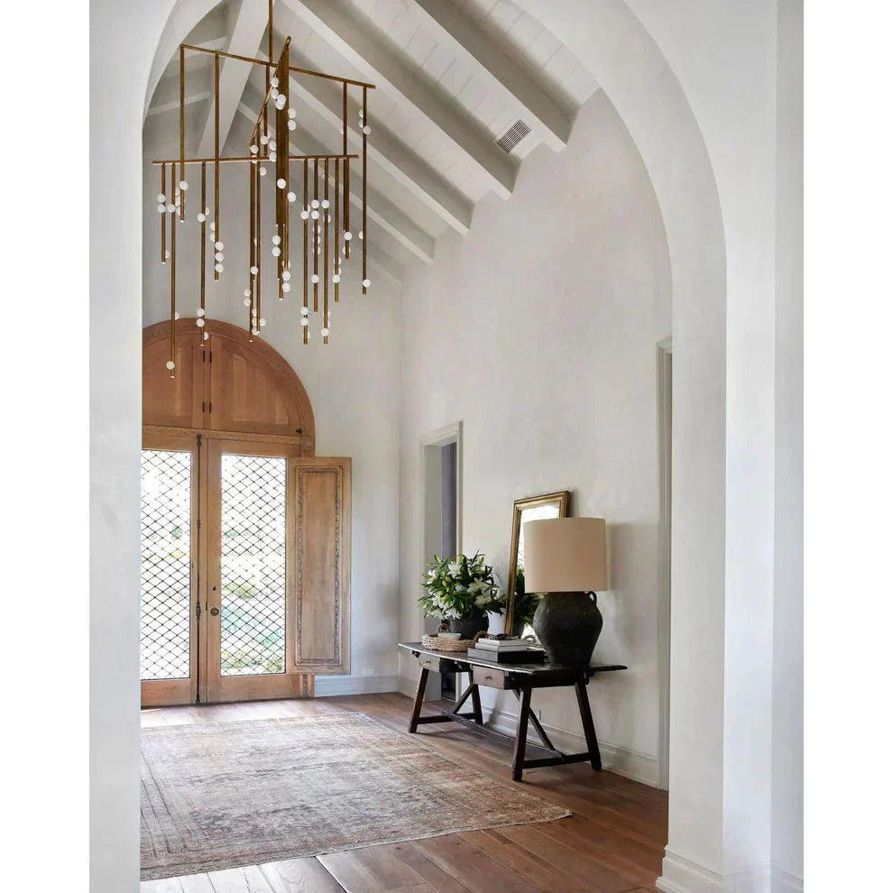 Brass Drop System Chandelier - 76 heads L 220cm x W 180cm x H 400cm / L 86.6" x W 70.9" x H 157.5"BlackJoyfuzzy