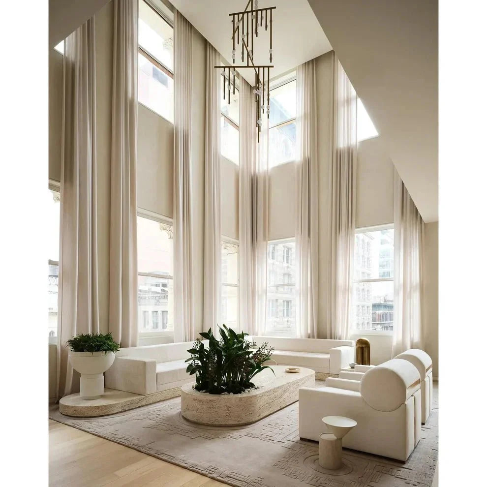 Brass Drop System Chandelier - 76 heads L 220cm x W 180cm x H 400cm / L 86.6" x W 70.9" x H 157.5"BlackJoyfuzzy