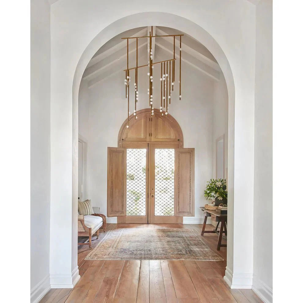 Brass Drop System Chandelier - 76 heads L 220cm x W 180cm x H 400cm / L 86.6" x W 70.9" x H 157.5"BlackJoyfuzzy