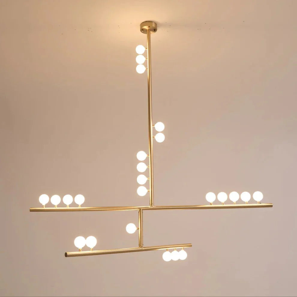 Brass Drop System Chandelier - 76 heads L 220cm x W 180cm x H 400cm / L 86.6" x W 70.9" x H 157.5"BlackJoyfuzzy