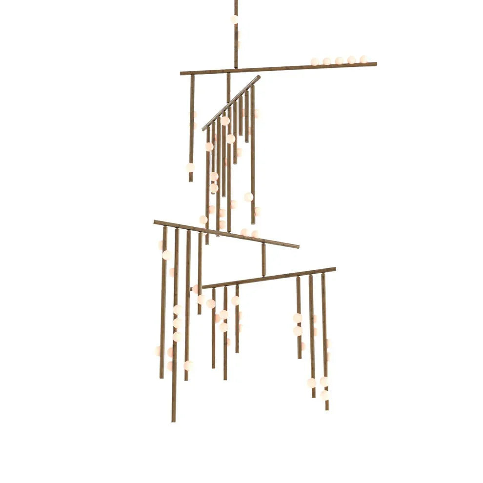 Brass Drop System Chandelier - 24 heads L 152cm x W 76cm x H 38cm / L 59.8" x W 29.9" x H 15"BrassJoyfuzzy