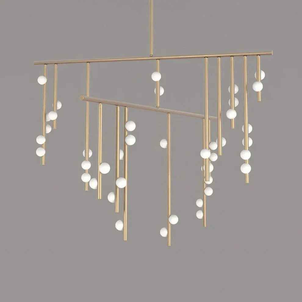 Brass Drop System Chandelier - 42 heads L 120cm x W 110cm x H 98.5cm / L 47.2" x W 43.3" x H 38.8"BrassJoyfuzzy