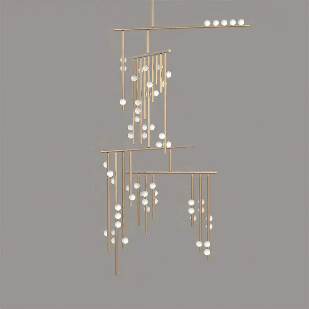 Brass Drop System Chandelier - 59 heads L 120cm x W 110cm x H 340cm / L 47.2" x W 43.3" x H 133.9"BrassJoyfuzzy