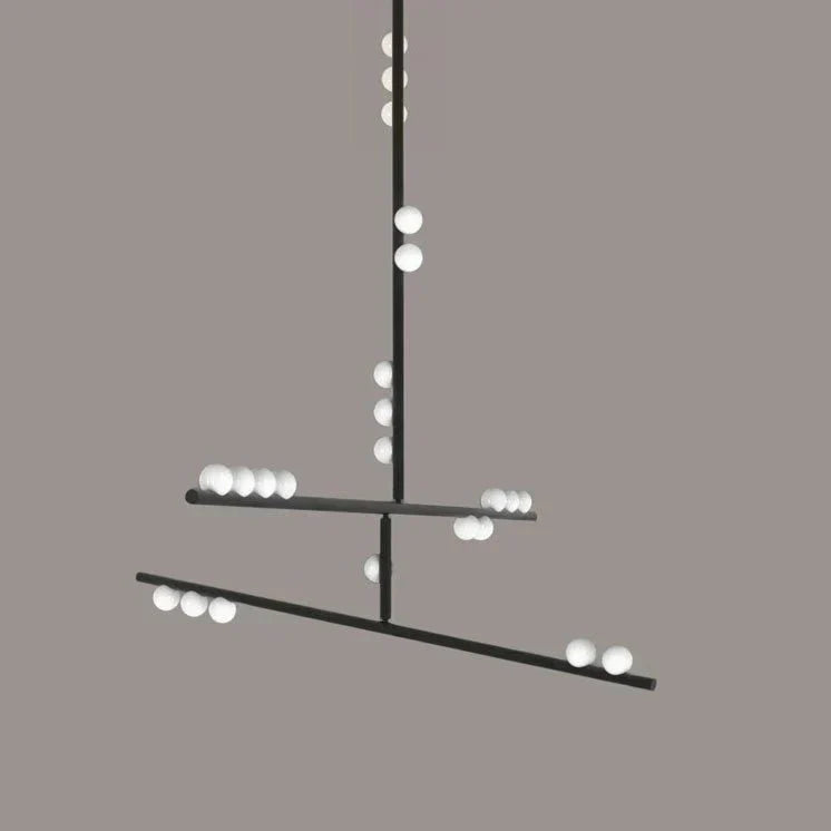 Brass Drop System Chandelier - 24 heads L 152cm x W 76cm x H 38cm / L 59.8" x W 29.9" x H 15"BlackJoyfuzzy