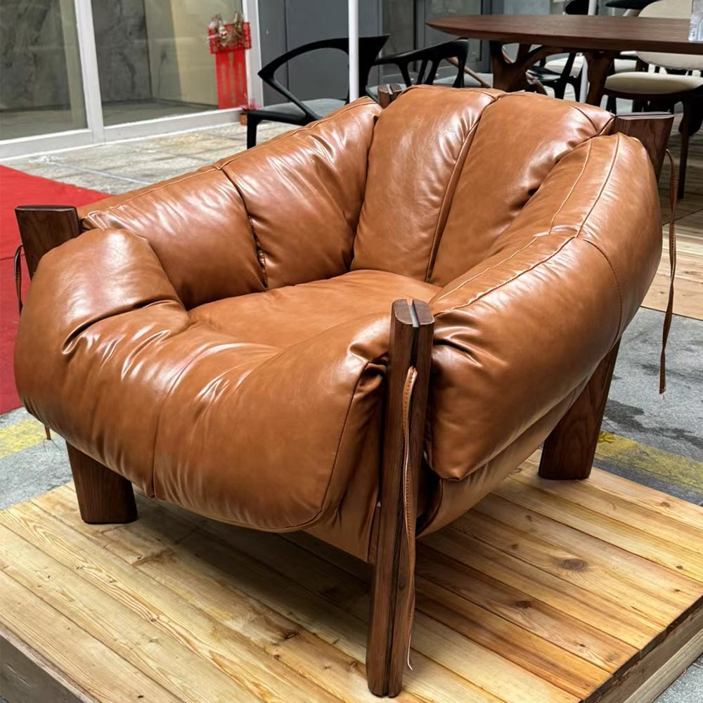 Mid Century Modern Recliner Stylish Chaise Lounge Comfort Living Room Sofa
