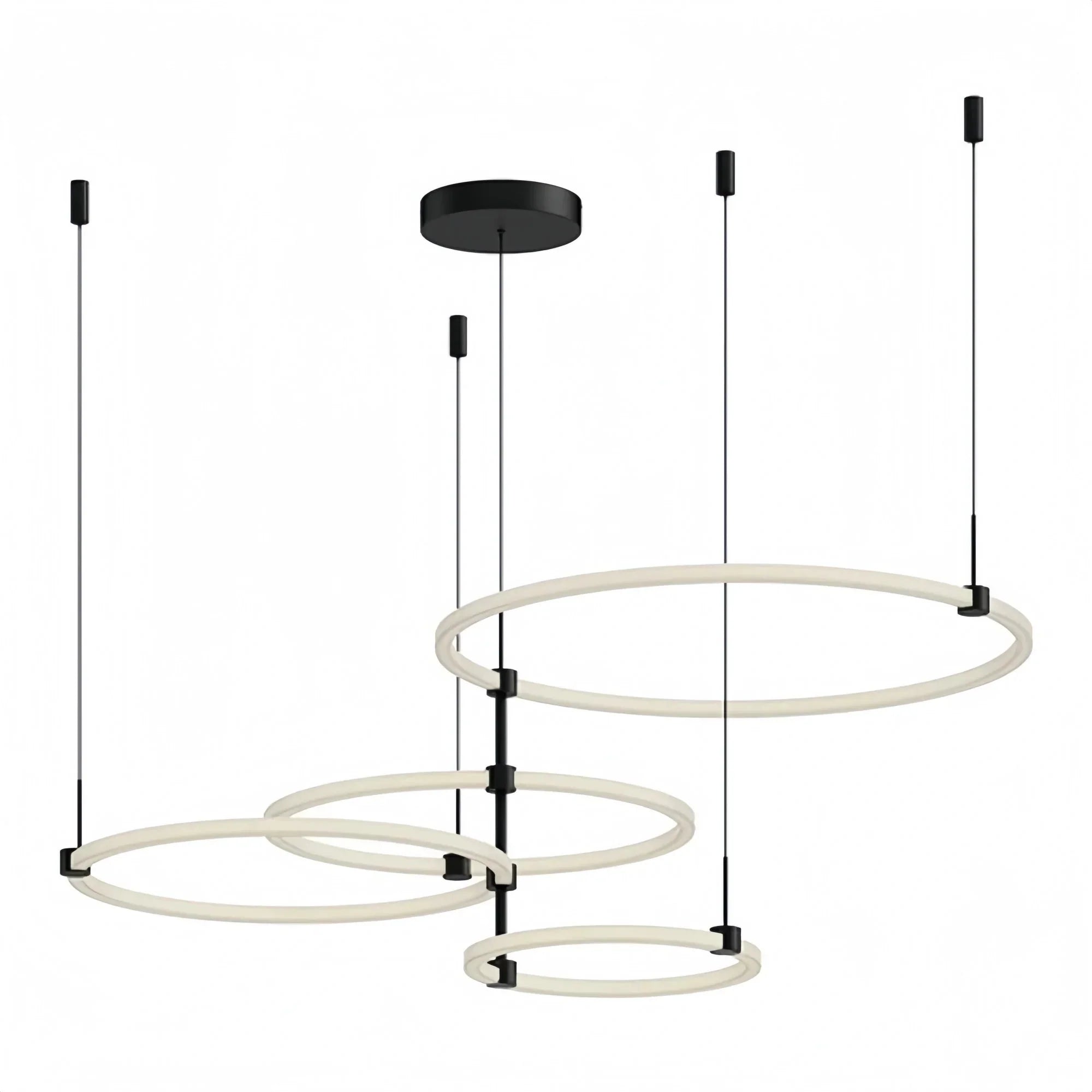 Bruni LED Chandelier Brushed Gold and Black - Joyfuzzy