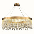 Brushed Gold Modern LED Crystal Light Fixtures-