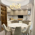 BU Ginkgo Ceramic Circle Chandelier-