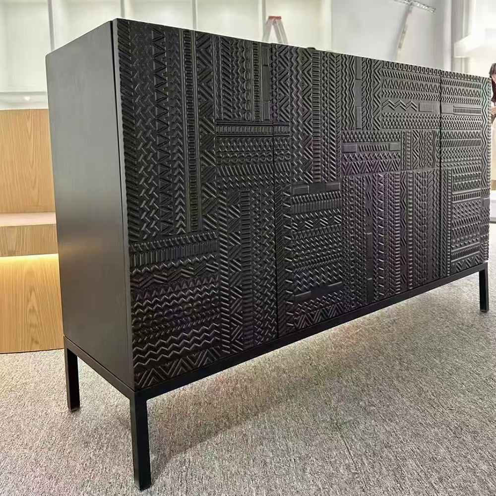 Buffet Cabinet with Storage - Modern Sideboard & Black Entryway Cabinet for Elegant Spaces