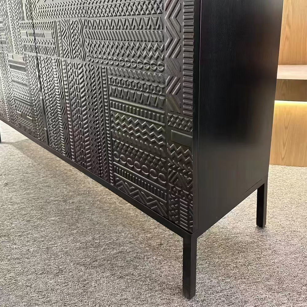Buffet Cabinet with Storage - Modern Sideboard & Black Entryway Cabinet for Elegant Spaces