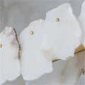 Carlos Alabaster Modern Snowflake Round Chandelier - D17.8