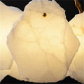 Carlos Alabaster Modern Snowflake Round Chandelier - D17.8