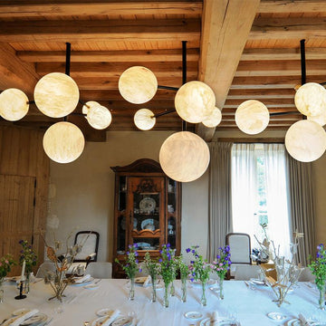Carol Sphere Delight - Modern Artistic Alabaster Chandelier Light - Joyfuzzy