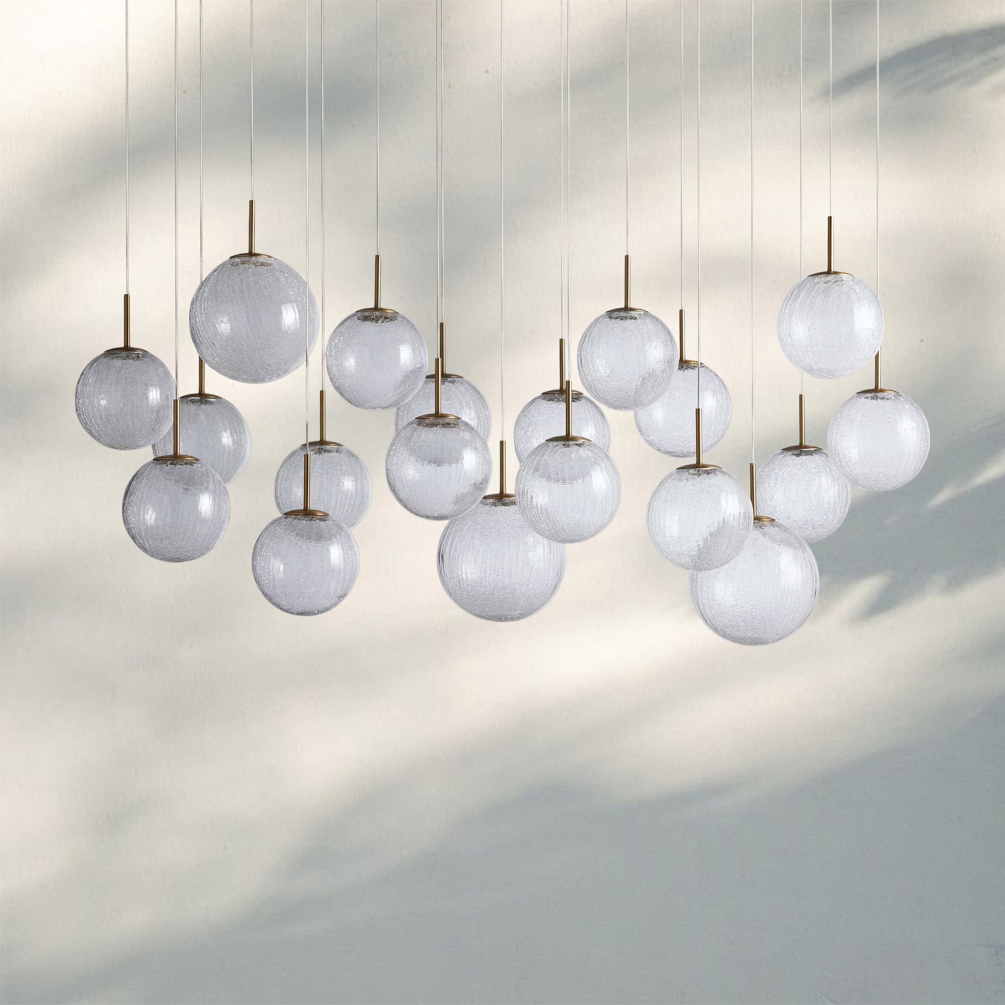 Casens Modern Linear Chandelier - Hand - Blown Glass Globe Pendant Light for Dining Table & Kitchen Island - 65" 19 - LightCrackleJoyfuzzy