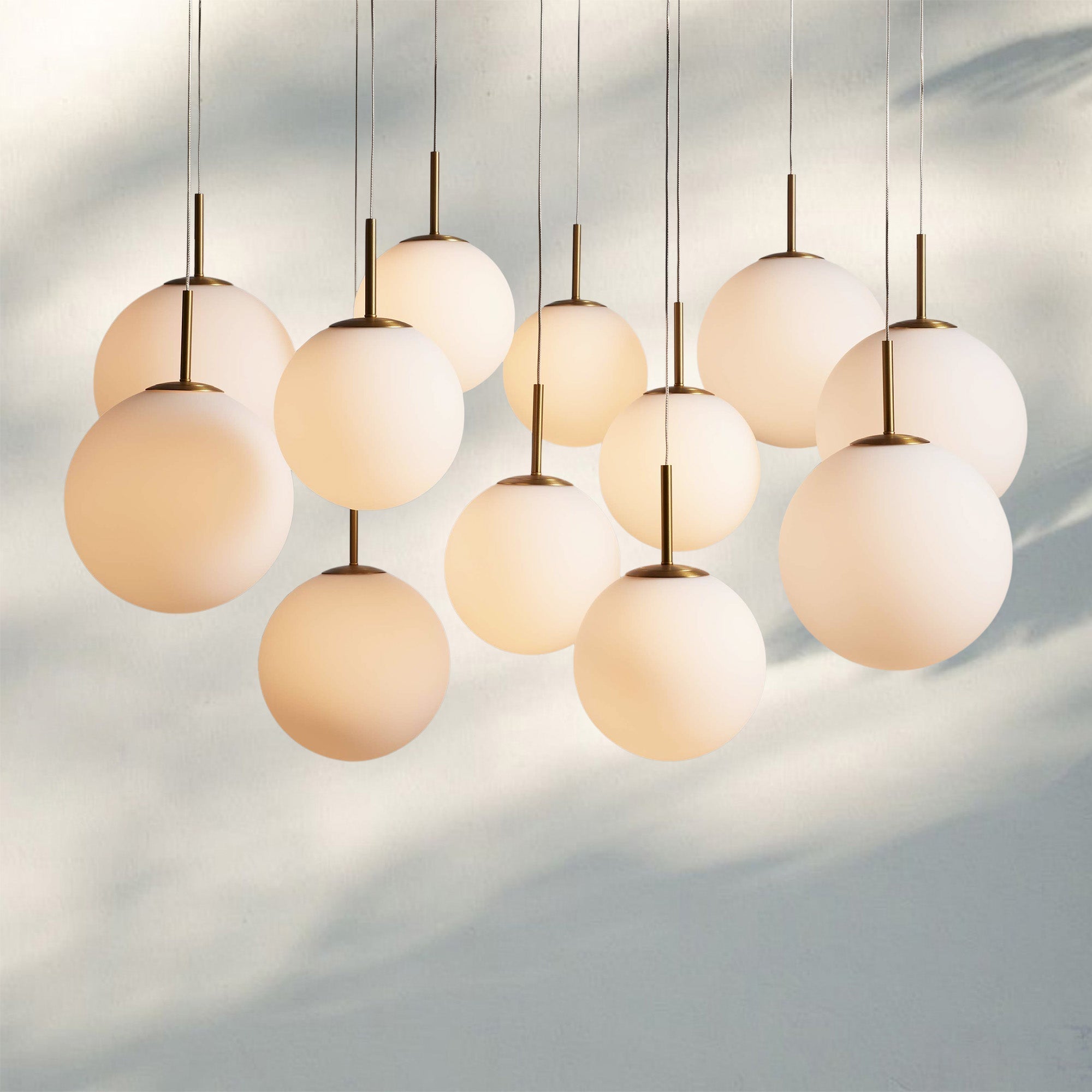 Casens Round Chandelier 20''28''34''43''-12-Light 43''-Matte Opal-