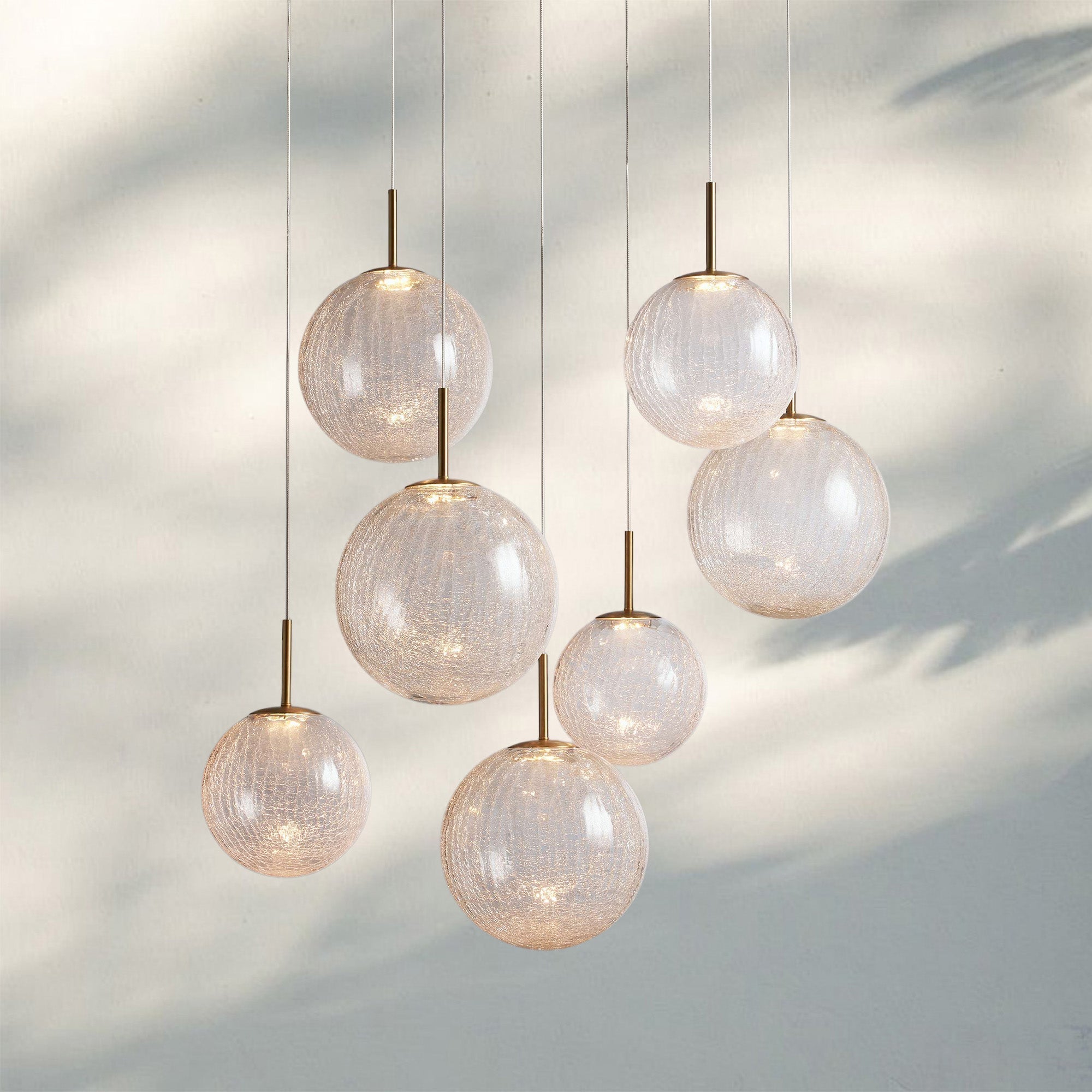 Casens Round Chandelier 20''28''34''43''-7-Light 34''-Crackle-Joyfuzzy
