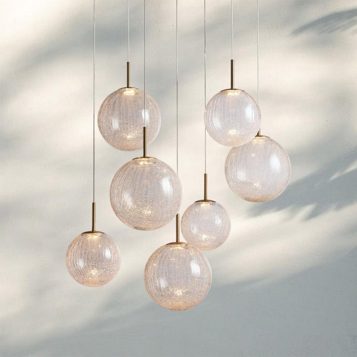 Casens Round Chandelier 20''28''34''43''-7-Light 34''-Crackle-Joyfuzzy