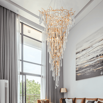 Cecily Crystal Branch Chandelier H 94.49" - Joyfuzzy