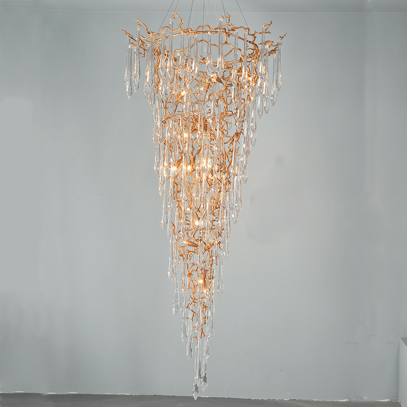 Cecily Crystal Branch Chandelier H 94.49" - Joyfuzzy