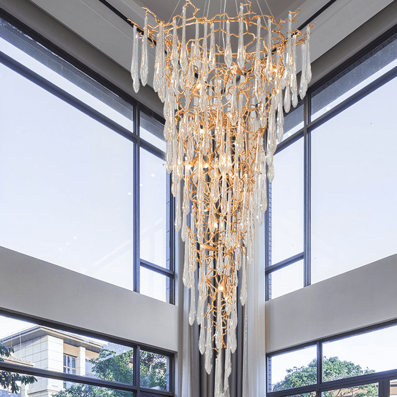 Cecily Crystal Branch Chandelier H 94.49" - Joyfuzzy