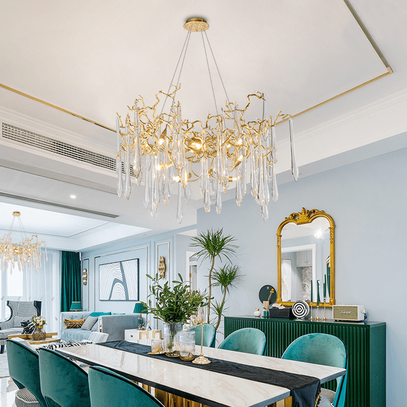 Cecily Modern Crystal Branch Chandelier - 23.62“ diamJoyfuzzy
