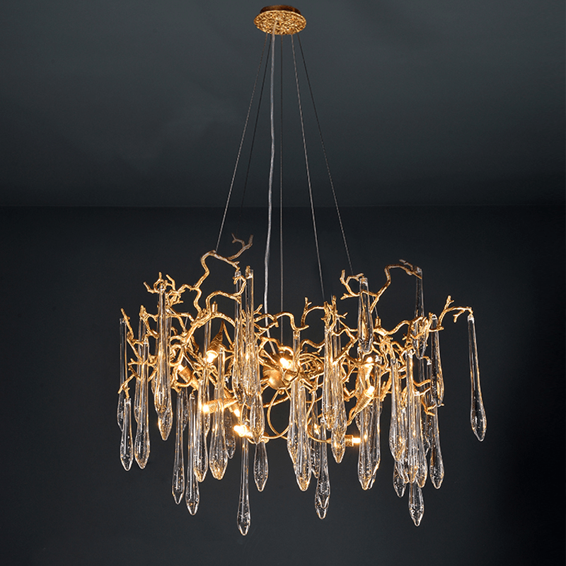 Cecily Modern Crystal Branch Chandelier - 23.62“ diamJoyfuzzy
