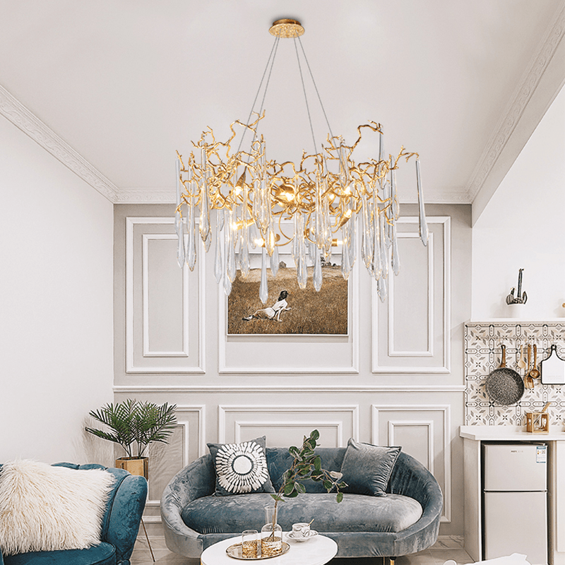 Cecily Modern Crystal Branch Chandelier - 23.62“ diamJoyfuzzy