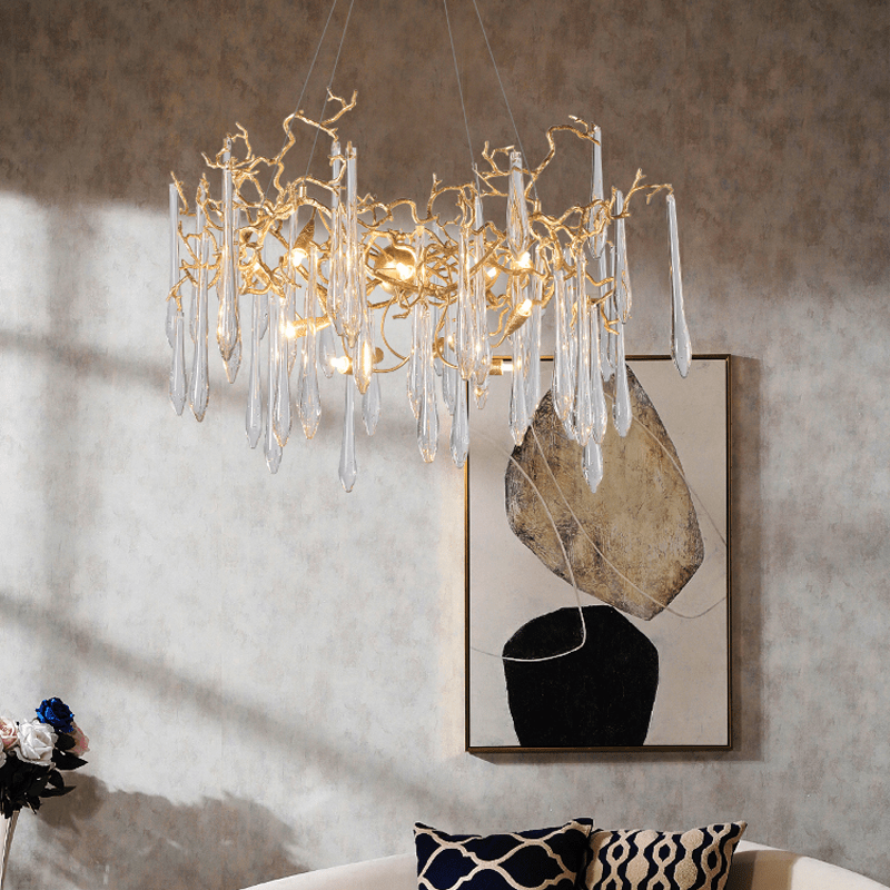 Cecily Modern Crystal Branch Chandelier - 23.62“ diamJoyfuzzy
