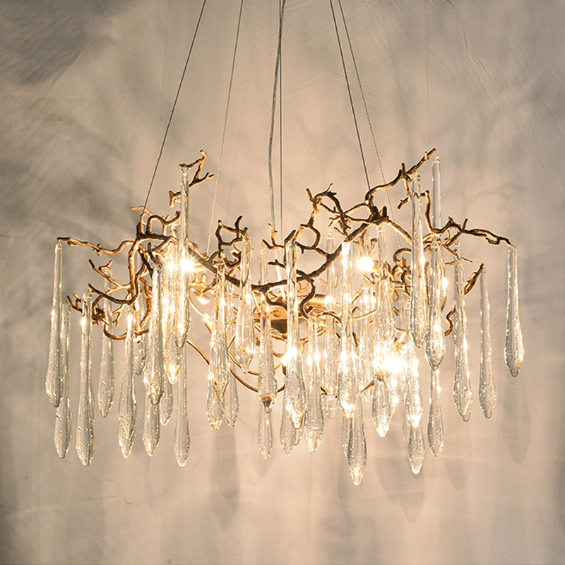 Cecily Modern Crystal Branch Chandelier - 23.62“ diamJoyfuzzy