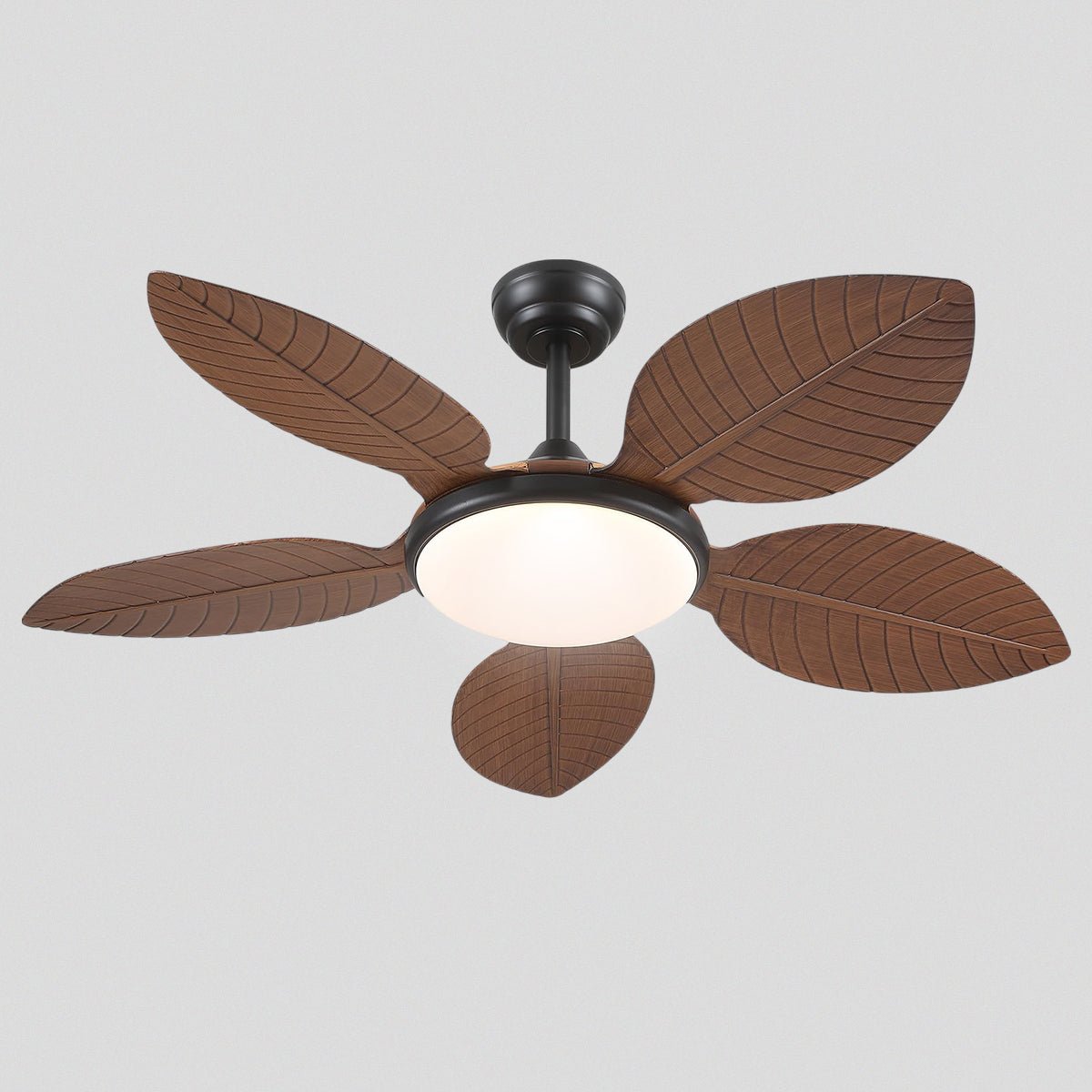 Ceiling Fan Palm Leaf Ceiling Fan 6 Speeds Reversible Ceiling Fans with Lights 48" - Joyfuzzy