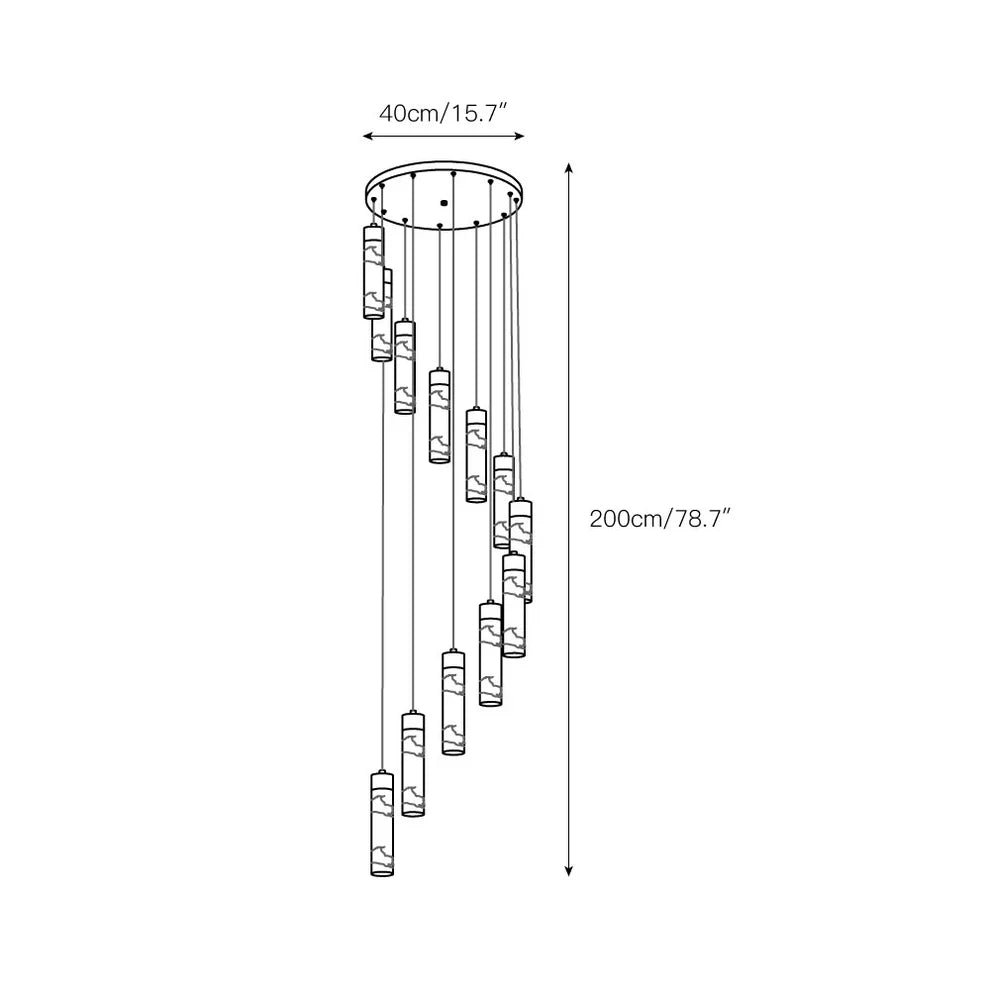 Celestial Alabaster Cascade Chandelier