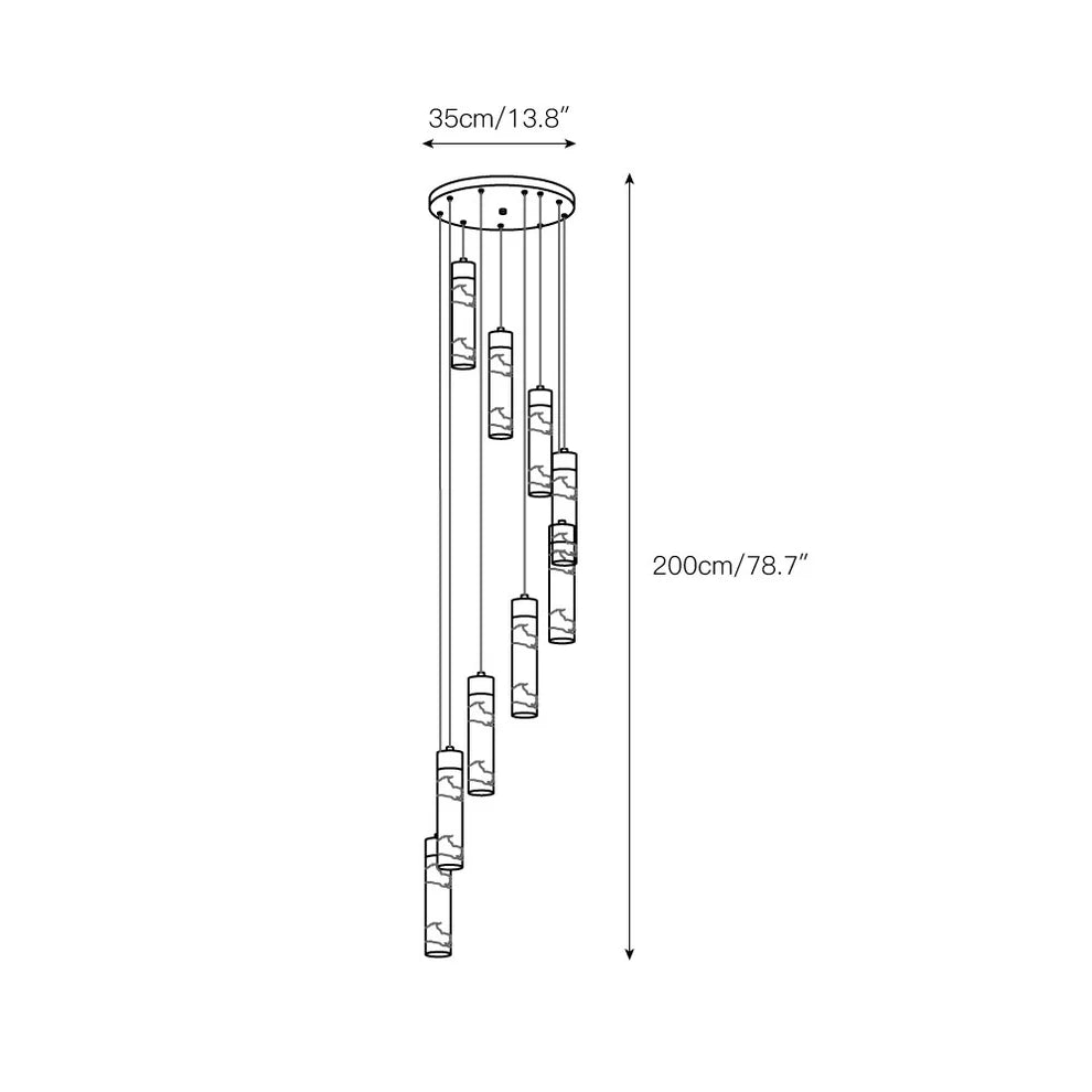 Celestial Alabaster Cascade Chandelier