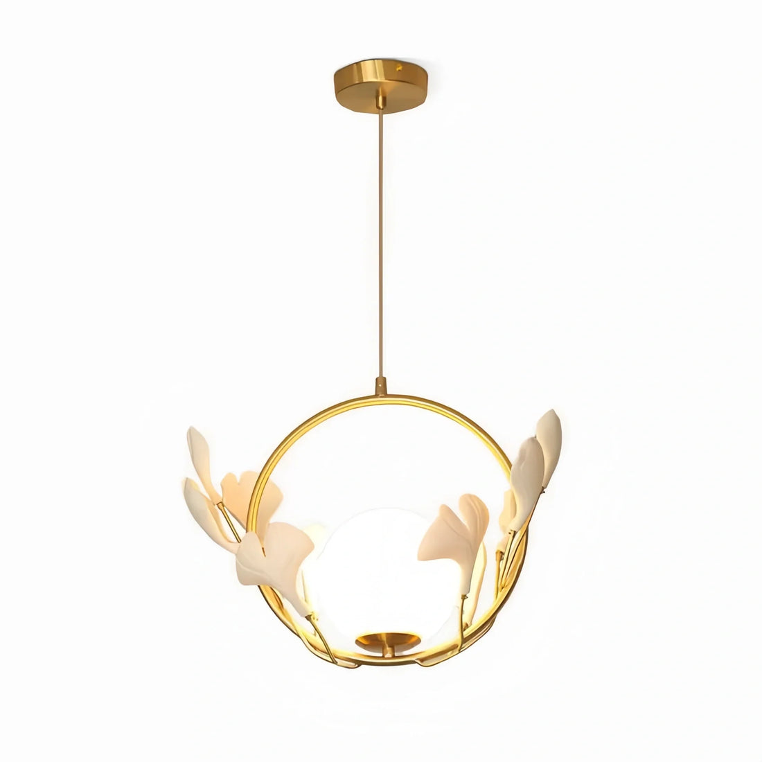 Ceramic Gingko Pendant Lamp-Model B ∅ 15.7″ X H 11.8″ / Dia 40cm X H 30cm-