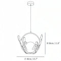Ceramic Gingko Pendant Lamp-
