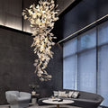 Ceramic Gingko Staircase Branch Chandelier - 23.6