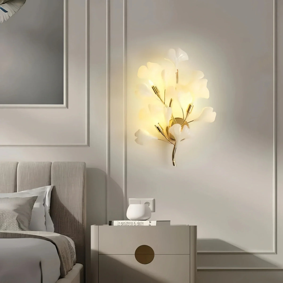 Ceramic Gingko Wall Lamp-