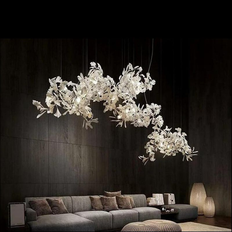 Ceramic Ginkgo Branch Chandelier Light - 60" LJoyfuzzy