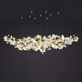 Ceramic Ginkgo Branch Chandelier Light - 60