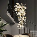 Ceramic Ginkgo Cascading A Branch Chandelier-